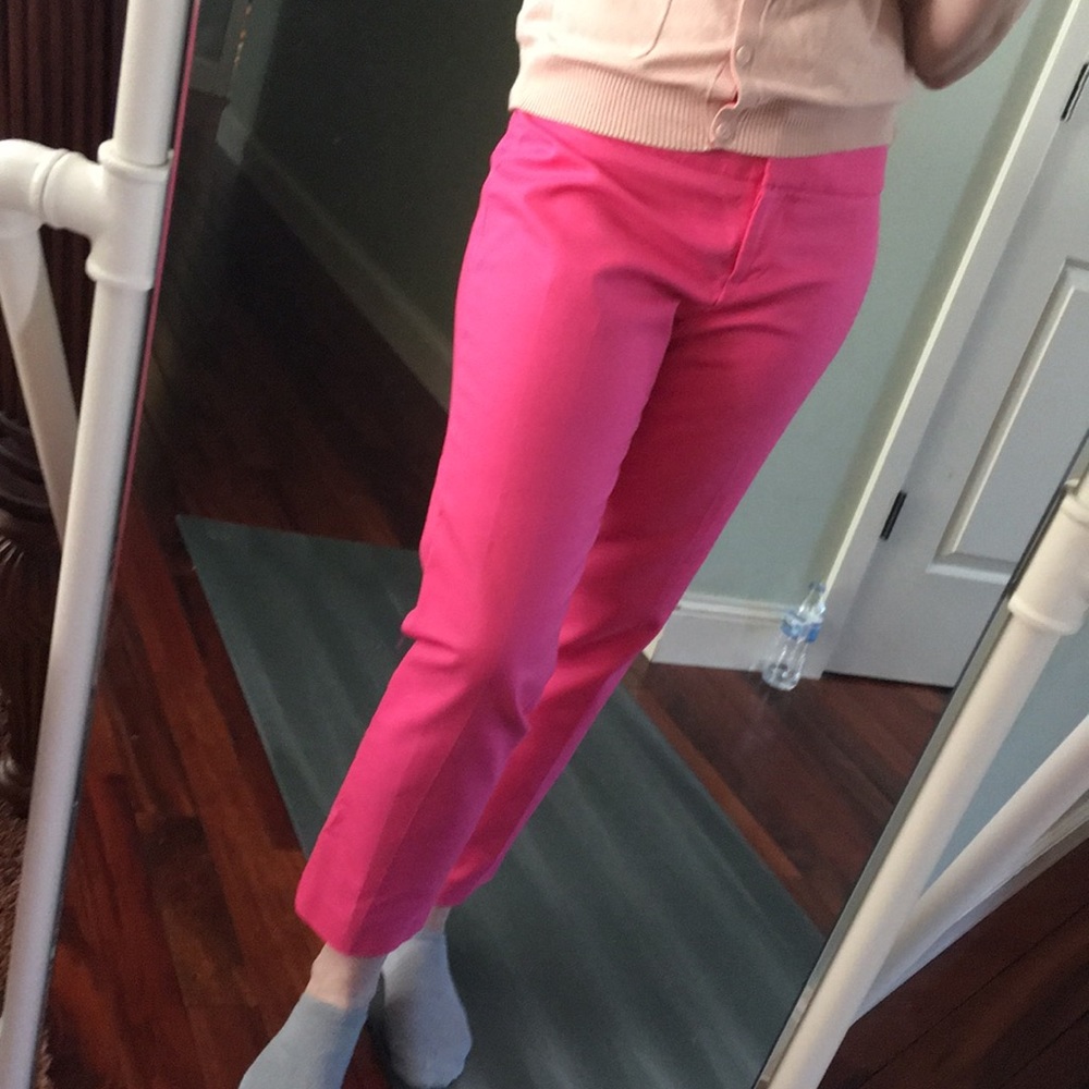 Pink spring cropped pants!